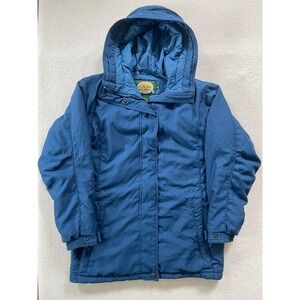 Cabelas Womens Small Parka Jacket Blue Gore-Tex Thinsulate Insulated Hooded 90s